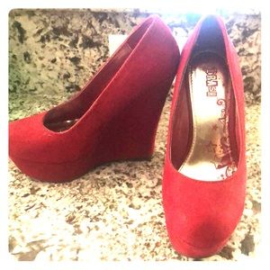 Women’s Red Wedges - One time use - US Size 5.5